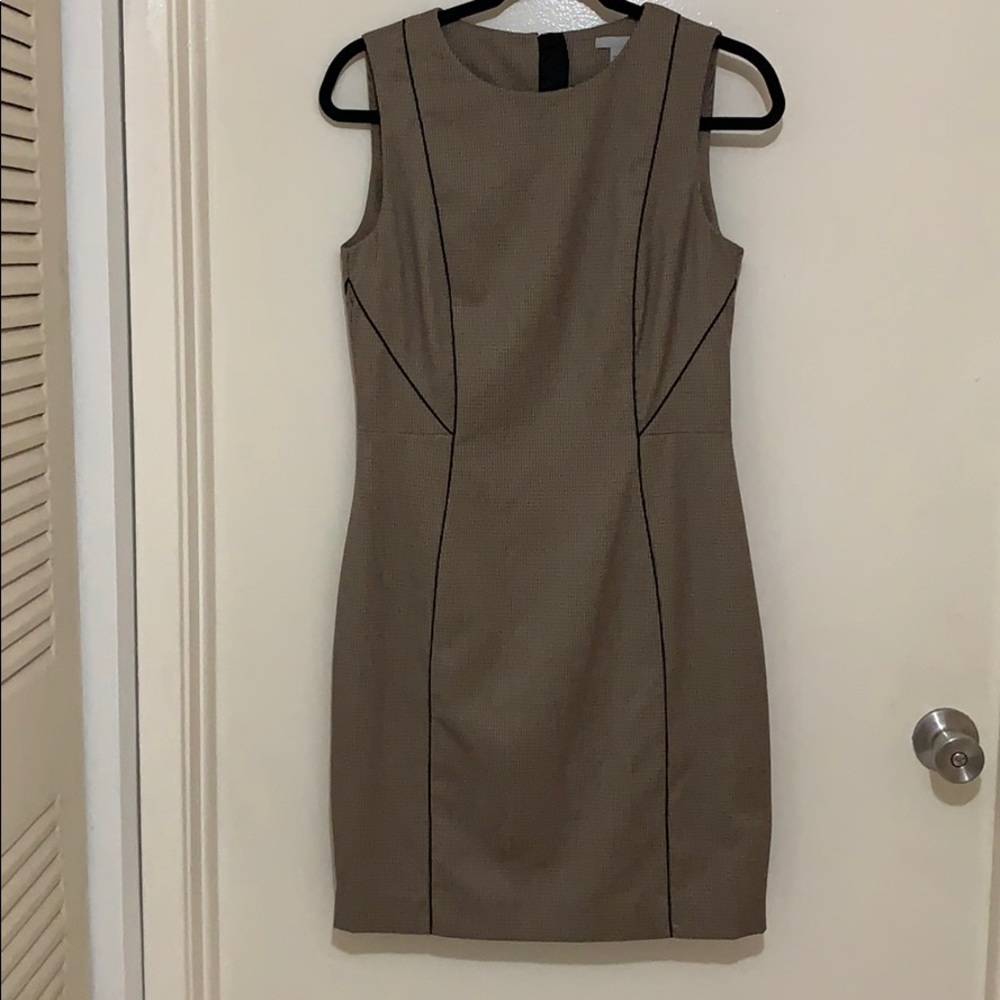H&M business dress patterned color brown
